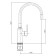 Fashun A54801-8 kitchen mixer, single-leaf, flexible spout, stainless steel, white