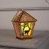 Christmas tree toy "Lantern with a deer", from batteries, a glow of warm white