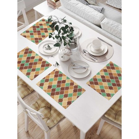 A set of napkins for setting the table "Classic ornament", rectangular, size 32x46 cm, 4 pcs