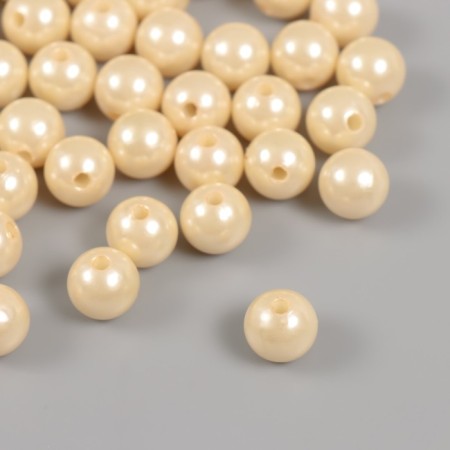 A set of beads "Pearls" d 12 mm, 250 gr, bright beige-1