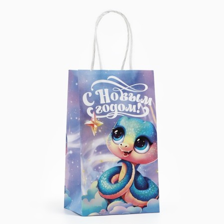 Gift package "Fairytale", snake, white craft, 12 x 21 x 9 cm, New Year-1