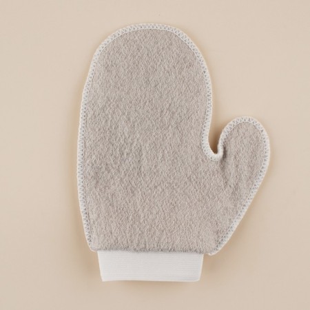 Moocchka - Massage mittens SL Home "Ortika", cotton, 20 × 17 cm, beige color-2