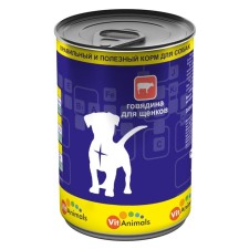 Canned goods Vitanimals for puppies, beef, 410 g.