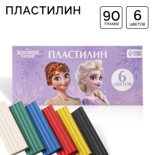 Plasticine 6 colors 90 g, cold heart