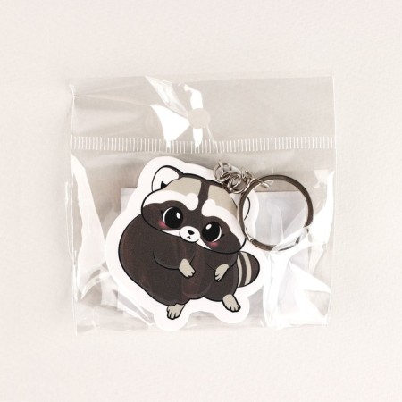 Key keychain "Raccoon", 10.2 x 4.8 cm-3