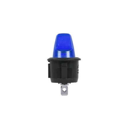 Round key 12V 16A (3C) On-OFF blue with backlight (RWB-224, SS-214) Rexant 1080-3