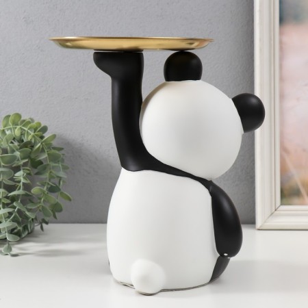 Souvenir Polstone "Panda with a gold stand" 22.5x17x25.2 cm-2