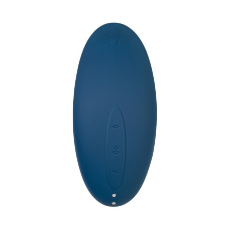 Vacuum-wave contactless stimulator of the Satiffyer Vulva Lover 2 clitoris, silicone, blue color-6