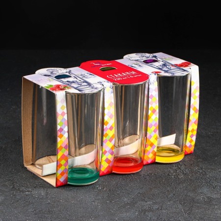 Set of glasses "MIX", glass, 230 ml, 6 pcs-2