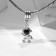 Suspension "Cosmonaut", black color in black silver