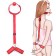 Gags with handcuffs of the oka-adjustable belts, neoprene, sling, PVC red