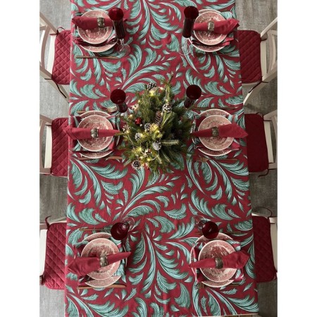 FIR tablecloth, patterns, size 140x150 cm, red-9