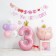 Foil ball 40 "" Number 3 with the crown ", the color is pink