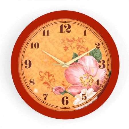 Wall watches, D-28 cm, interior, "flowers", silent