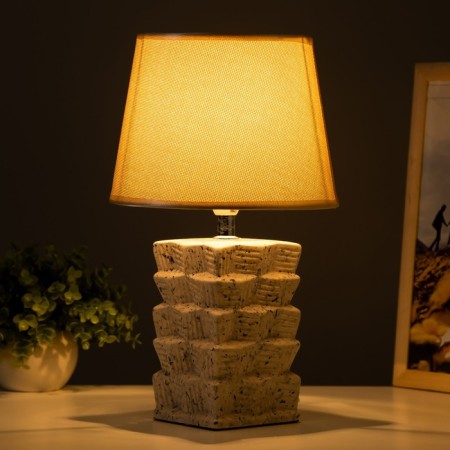 E14 40w ilin table lamp Beige 20x20x33 cm Risalux-1
