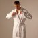 Wafel dressing gown men SL Home: Chess "Blanc de Blanc", size M, 100% cotton, 340 g/m2