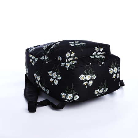 A backpack with a zipper, black color-4