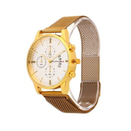 Men's watch "Eddie", D-4 cm, strap length 28 cm, gold-1
