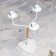 Small candlestick for 3 candles "Shandal", 26.2x20.5 cm, white