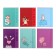 A set of object notebooks Calligrata TOP "Animals", 48 sheets, 12 items, with reference material, cover coated cardboard, matte lamination, selective UV-lame, offset block