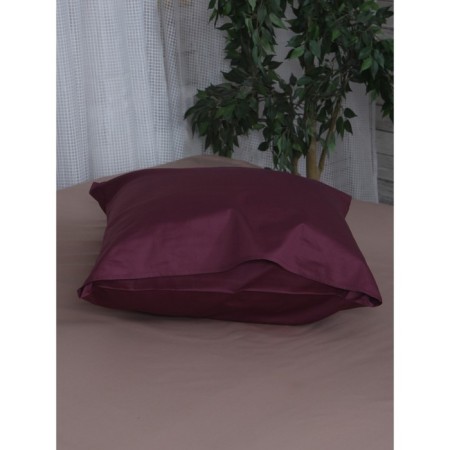 Pillowcase Mona Liza, size 70x70 cm, plum color-1