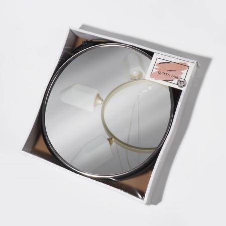 Wall mirror "entourage", D mirror surface 28 cm, silver color/mix-9