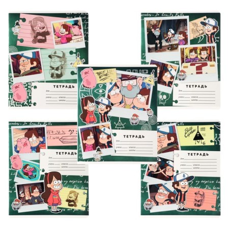 Notebook in a line of 18 sheets, 5 types of mix, cover coated cardboard, gravity farz-12