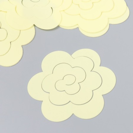 The workpiece of Foamiran "Flower Curly" 10x9.5 cm set 5 pcs. Directly yellow-2