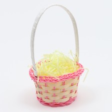 Wicker basket, pink 20*8 cm
