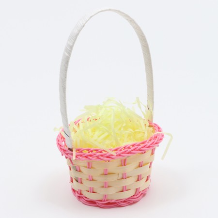 Wicker basket, pink 20*8 cm