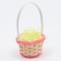 Wicker basket, pink 20*8 cm