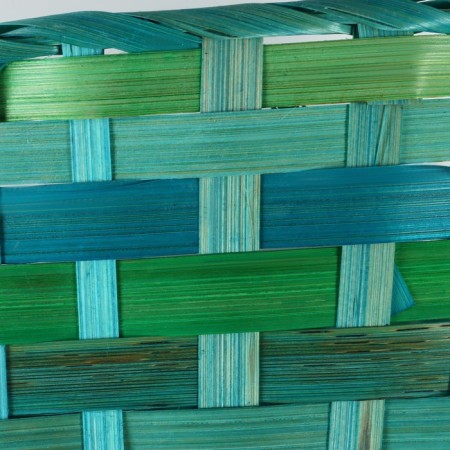 Wicker basket, 20 x 20 x 10/33 cm, green, bamboo-4