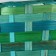 Wicker basket, 20 x 20 x 10/33 cm, green, bamboo