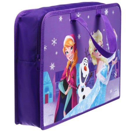 Plastic folder with A4 handles, on a zipper, 80x330x240 mm, cold heart-2