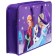 Plastic folder with A4 handles, on a zipper, 80x330x240 mm, cold heart