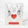 Panda "Demetbus" pendants, black and white color in silver, 45 cm
