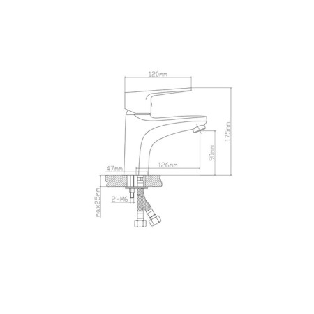 BouOU B8282-1 shell mixer, pour 126 mm, single-leaf, brass, chrome-4