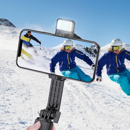 Monopoline Trenoga for selfie Hoco K15, with backlight, wireless, BT4.0, 55 mAh, PDU, Black-7