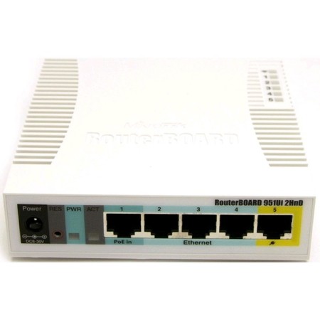 Wireless Mikrotik RB951UI-2HND, 10/100 Mbps, white