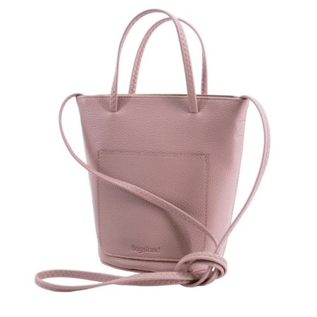 Bag women, genuine leather, pink, 21x11x30 cm-1