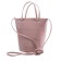 Bag women, genuine leather, pink, 21x11x30 cm