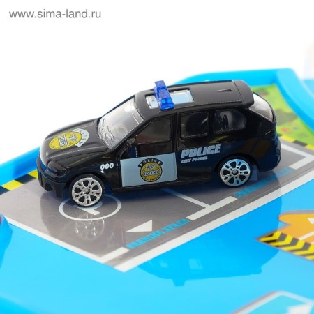 Parking "City Police", with metal machines and helicopter-5