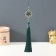 Textile suspension, metal "Flower in the frame" Dark green 1x3x19.5 cm