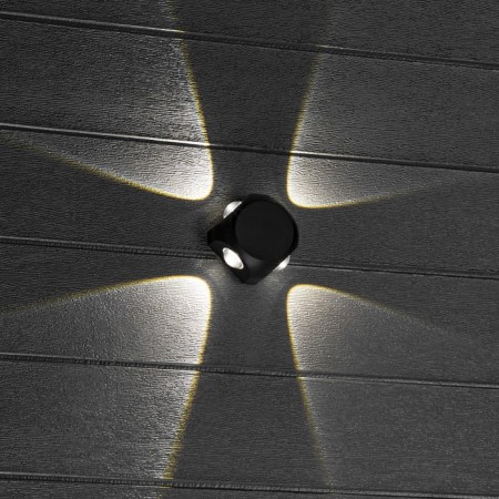 Lamp wall cover Duwi Nuovo 85x85x53mm 4W plastic 4200K IP 54 Black 4 rays-11
