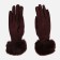 Gloves are female, dimensionless, without insulation, brown color