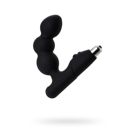 Erotist prostate vibro -stimulator, silicone, 15.7 cm, black color