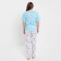 Female set (T-shirt/pants), blue/light gray color, size 46