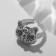 The Tiger ring is angry, the color is silver, dimensionless