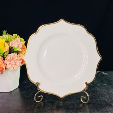 Set of plates Lenardi Magnolia Gold, Porcelain, D = 27 cm, 6 pcs