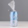 New Year's Candle-Cylinder "New Year's Patterns No. 4", 12.5x6 cm, 35 hours, 275 g, blue with white